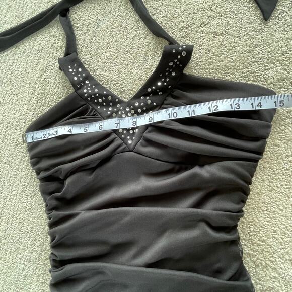 🔥NWT ($78) Trixxi Y2K Halter Diamond Accent Mermaid Dress Prom Evening Party S - Picture 13 of 16